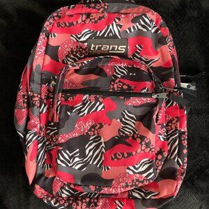 TRANS By JANSPORT Zebra Animal Print Backpack SUPREME STYLE TM60 Pink